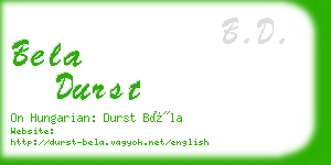 bela durst business card